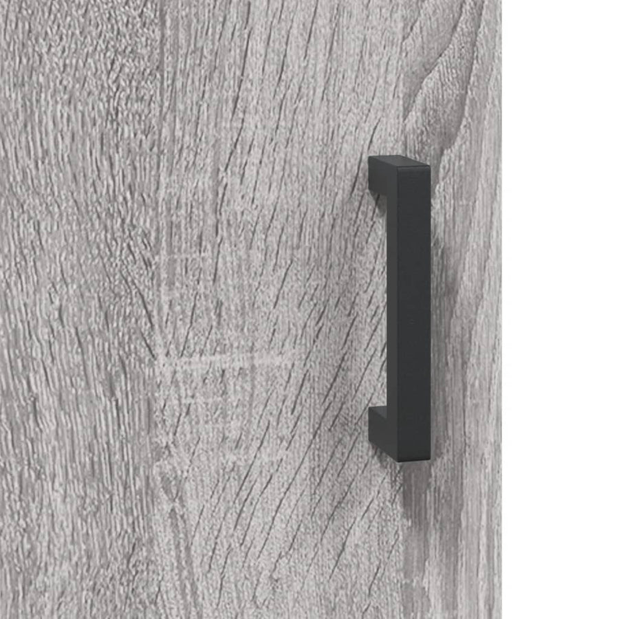 Hoge Kast 34,5X34X180 Cm Bewerkt Hout Eikenkleurig Grijs sonoma