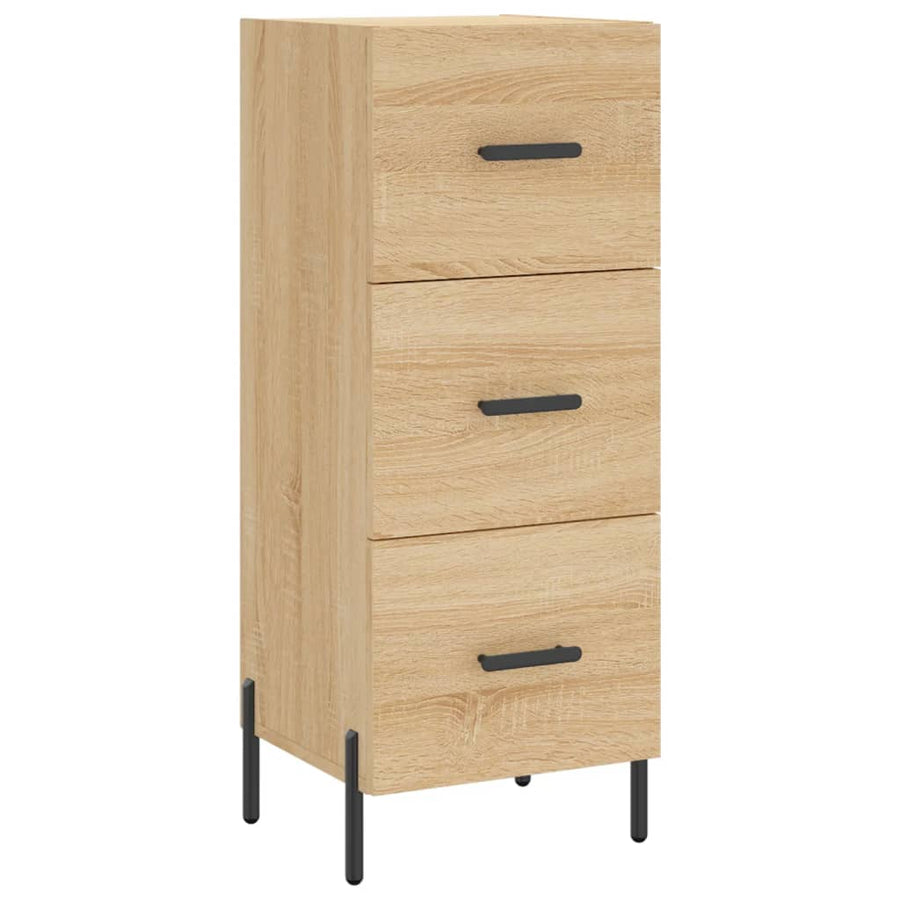 Hoge Kast 34,5X34X180 Cm Bewerkt Hout Kleurig Sonoma eiken