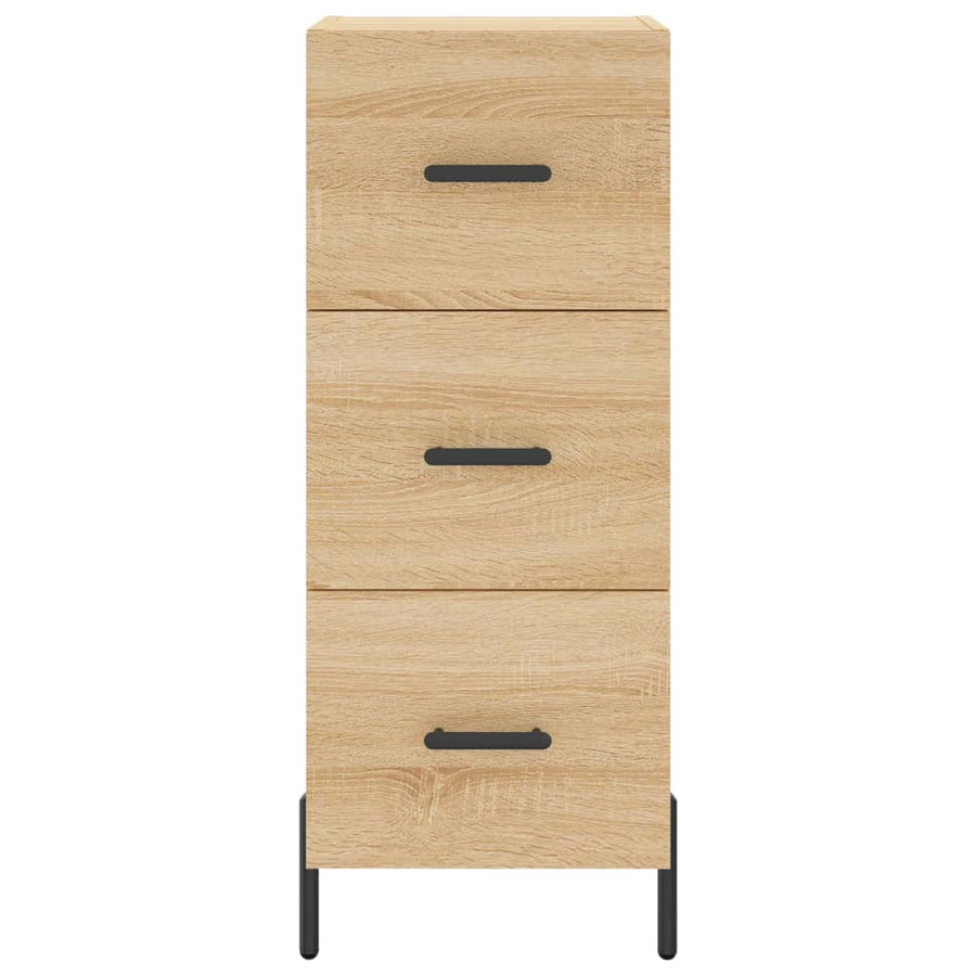 Hoge Kast 34,5X34X180 Cm Bewerkt Hout Kleurig Sonoma eiken