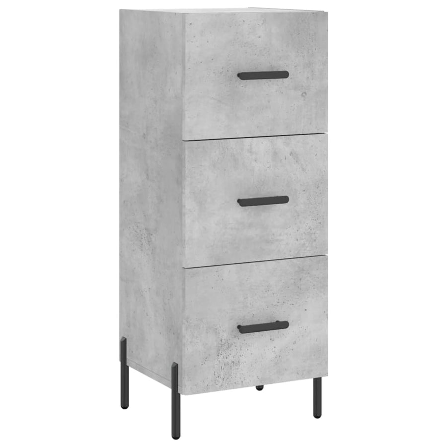 Hoge Kast 34,5X34X180 Cm Bewerkt Hout Betongrijs