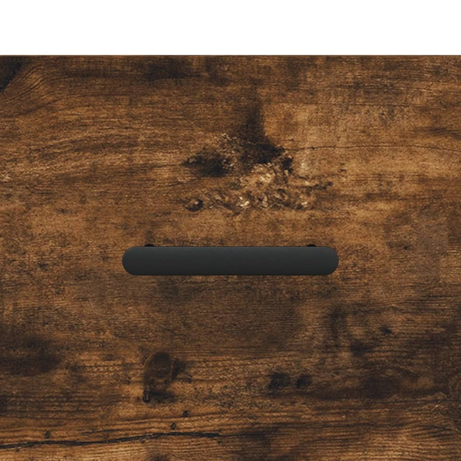 Hoge Kast 34,5X34X180 Cm Bewerkt Hout Gerookt Eikenkleurig