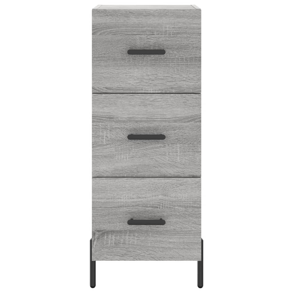 Hoge Kast 34,5X34X180 Cm Bewerkt Hout Grijs Sonoma Eikenkleurig
