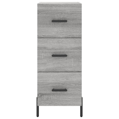 Hoge Kast 34,5X34X180 Cm Bewerkt Hout Grijs Sonoma Eikenkleurig