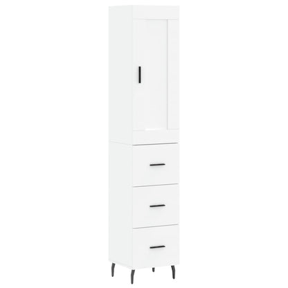 Hoge Kast 34,5X34X180 Cm Bewerkt Hout Wit