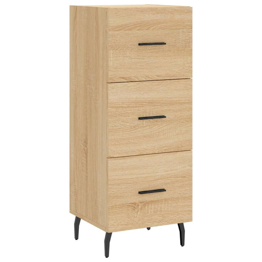 Hoge Kast 34,5X34X180 Cm Bewerkt Hout Kleurig Sonoma eiken