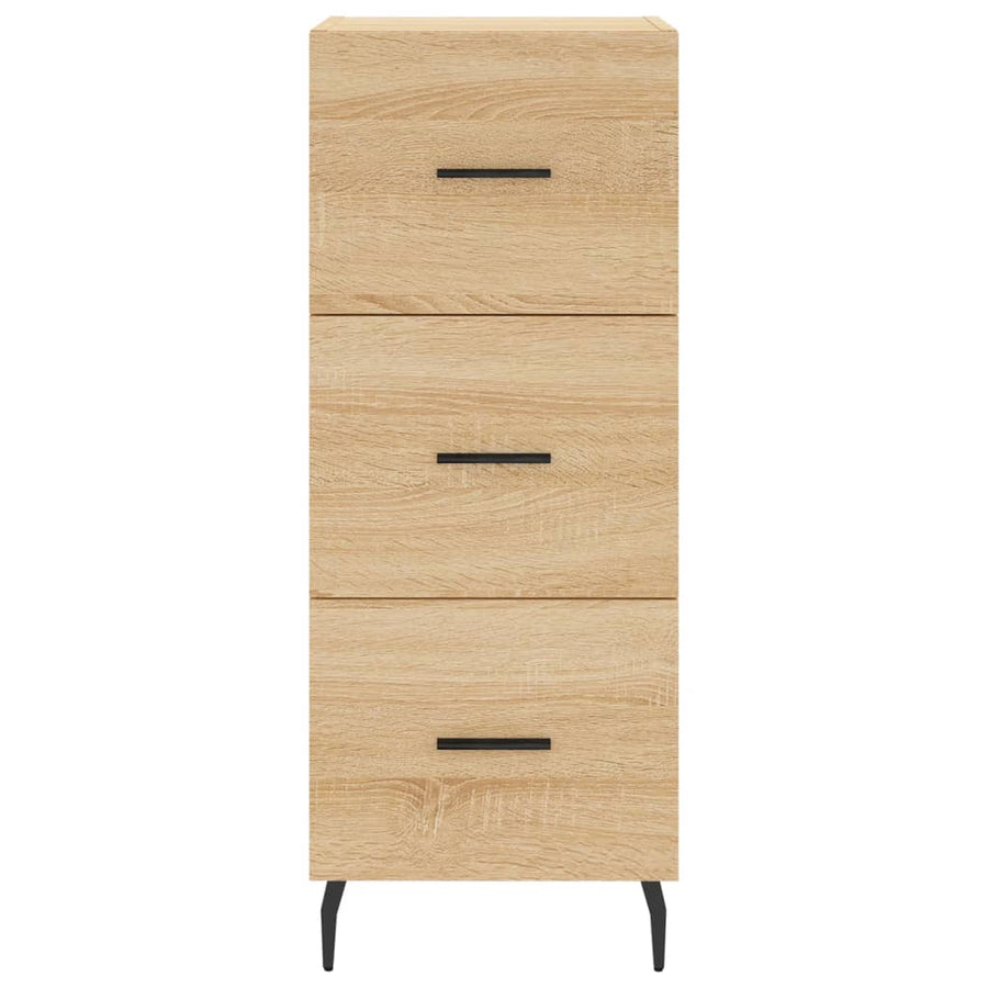 Hoge Kast 34,5X34X180 Cm Bewerkt Hout Kleurig Sonoma eiken