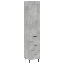 Hoge Kast 34,5X34X180 Cm Bewerkt Hout Betongrijs
