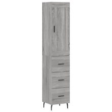Hoge Kast 34,5X34X180 Cm Bewerkt Hout Grijs Sonoma Eikenkleurig