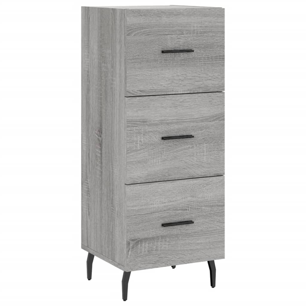 Hoge Kast 34,5X34X180 Cm Bewerkt Hout Grijs Sonoma Eikenkleurig