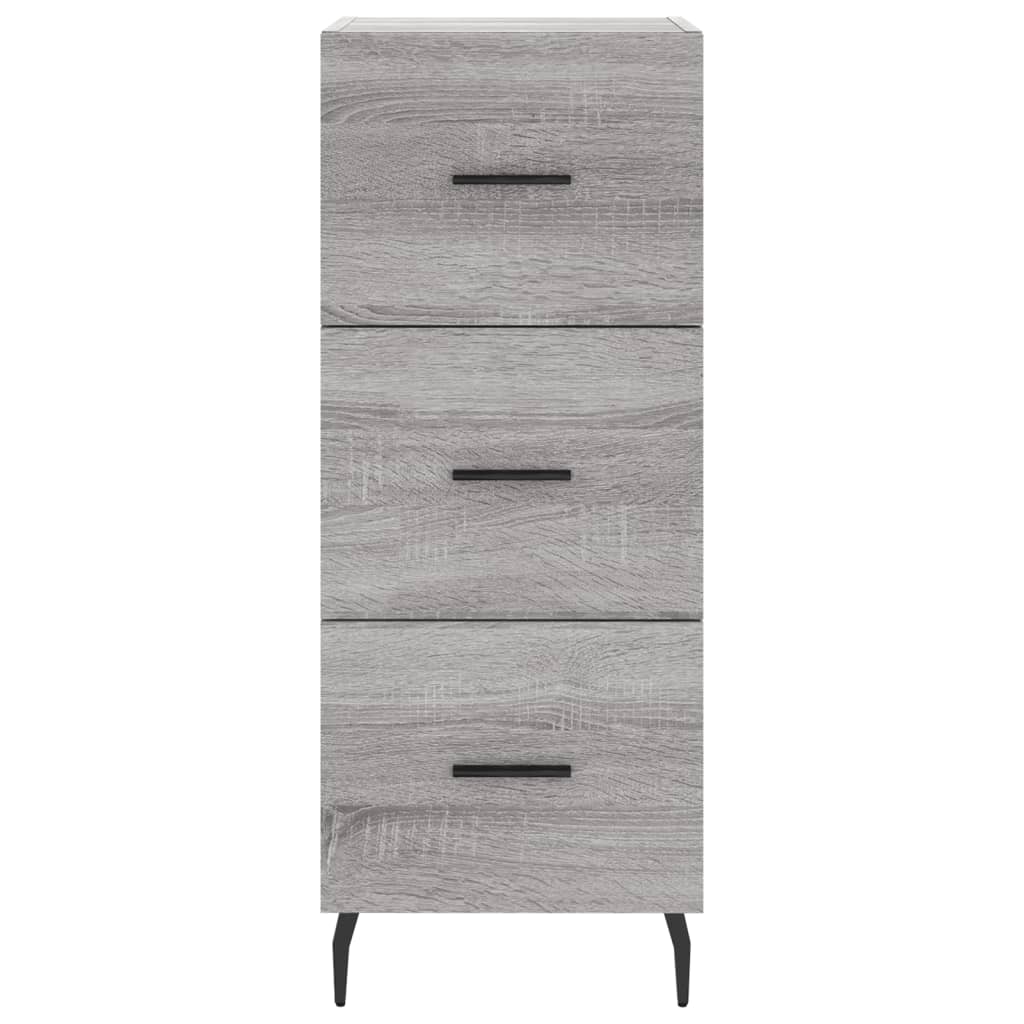Hoge Kast 34,5X34X180 Cm Bewerkt Hout Grijs Sonoma Eikenkleurig