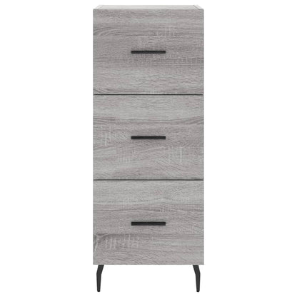 Hoge Kast 34,5X34X180 Cm Bewerkt Hout Grijs Sonoma Eikenkleurig