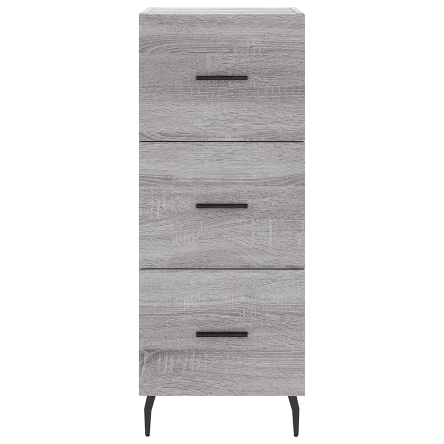 Hoge Kast 34,5X34X180 Cm Bewerkt Hout Grijs Sonoma Eikenkleurig