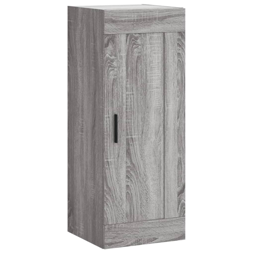 Hoge Kast 34,5X34X180 Cm Bewerkt Hout Grijs Sonoma Eikenkleurig