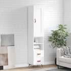 Tall cabinet 34.5x34x180 cm distressed wood white