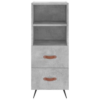 Hoge Kast 34,5X34X180 Cm Bewerkt Hout Betongrijs