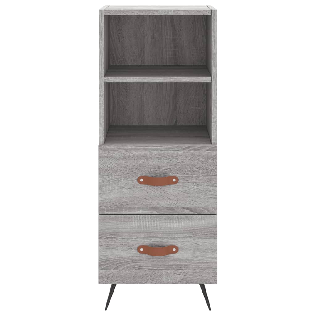 Hoge Kast 34,5X34X180 Cm Bewerkt Hout Grijs Sonoma Eikenkleurig