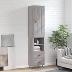 Hoge kast 34,5x34x180 cm grijs sonoma