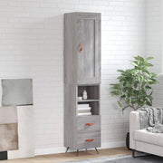 Hoge kast 34,5x34x180 cm grijs sonoma
