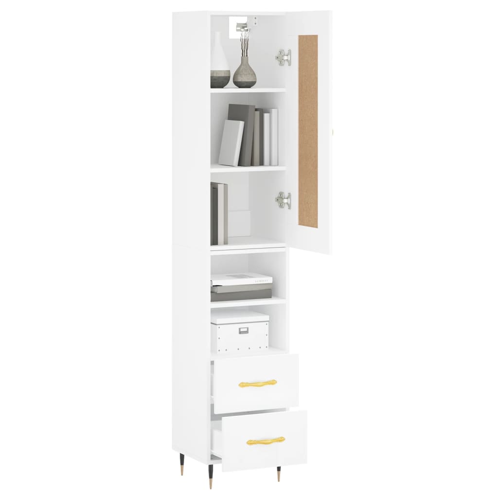 Hoge Kast 34,5X34X180 Cm Bewerkt Hout 1