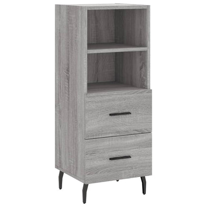 Hoge Kast 34,5X34X180 Cm Bewerkt Hout Grijs Sonoma Eikenkleurig
