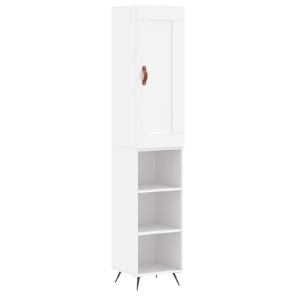 Hoge Kast 34,5X34X180 Cm Bewerkt Hout Wit