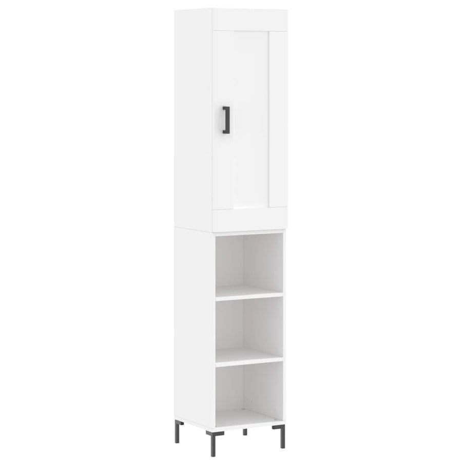 Hoge Kast 34,5X34X180 Cm Bewerkt Hout Wit