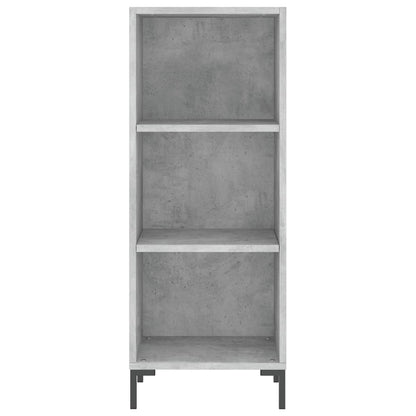 Hoge kast 34,5x34x180 cm bewerkt hout betongrijs