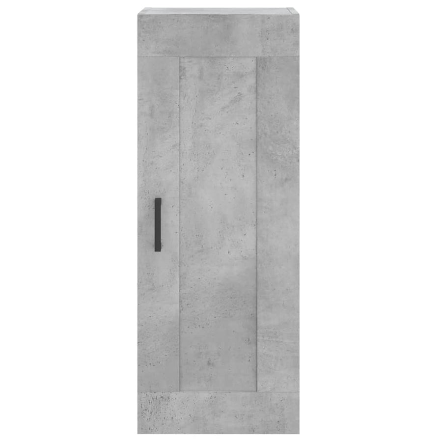 Hoge kast 34,5x34x180 cm bewerkt hout betongrijs