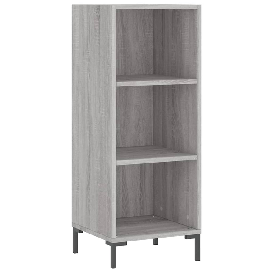 Hoge Kast 34,5X34X180 Cm Bewerkt Hout Eikenkleurig Grijs sonoma