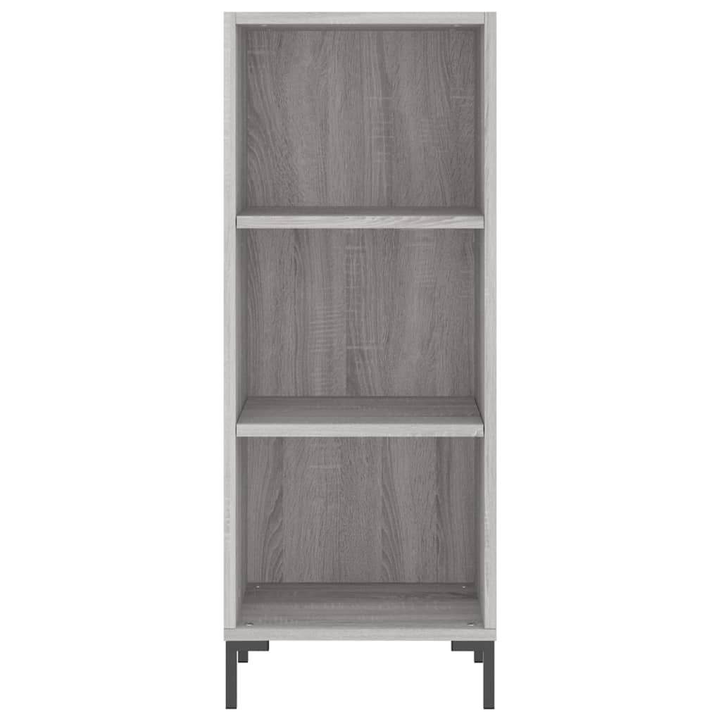 Hoge Kast 34,5X34X180 Cm Bewerkt Hout Eikenkleurig Grijs sonoma