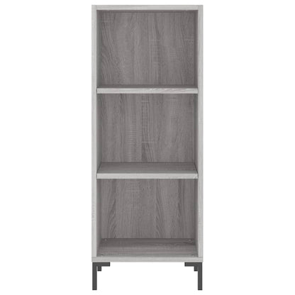 Hoge Kast 34,5X34X180 Cm Bewerkt Hout Eikenkleurig Grijs sonoma