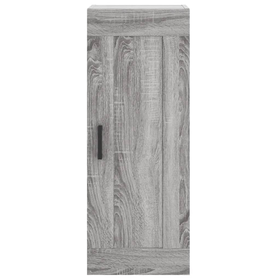 Hoge Kast 34,5X34X180 Cm Bewerkt Hout Eikenkleurig Grijs sonoma