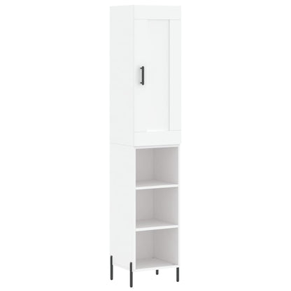 Hoge Kast 34,5X34X180 Cm Bewerkt Hout Wit