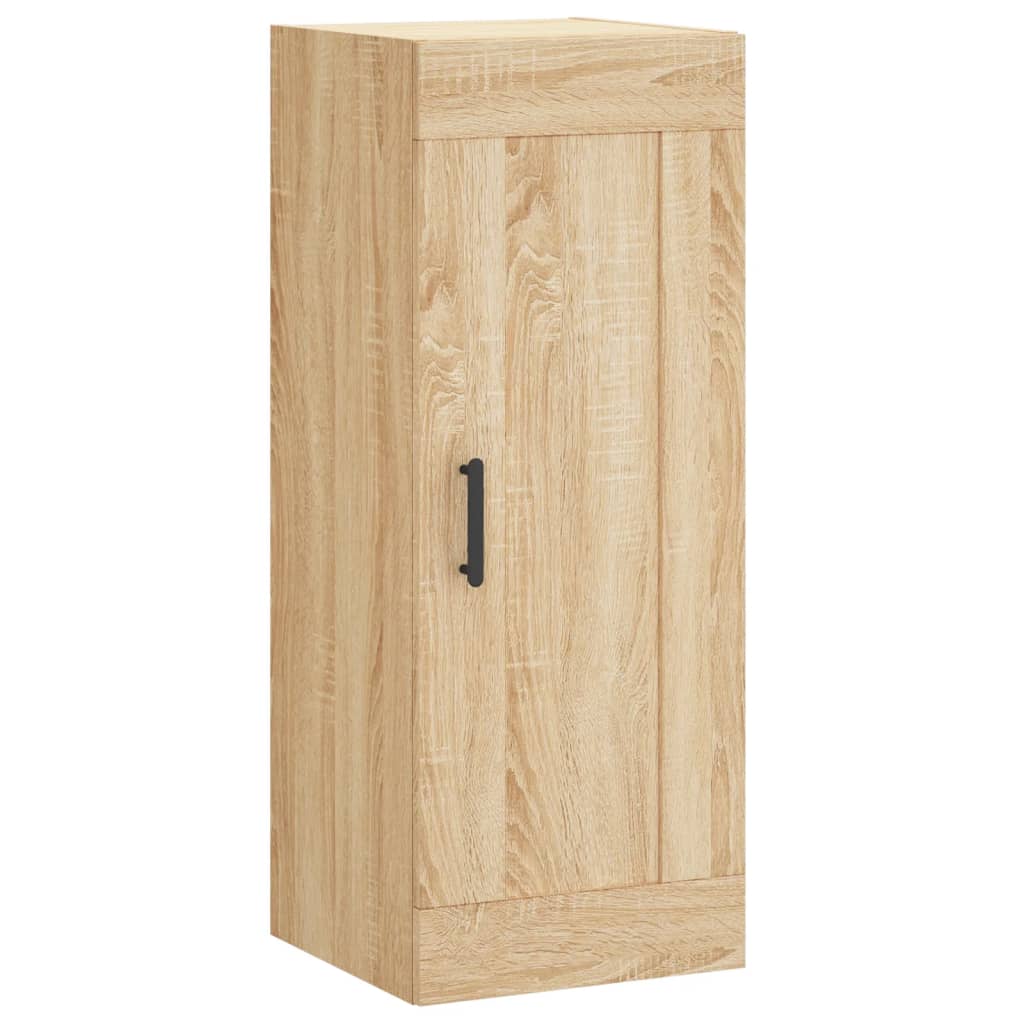 Hoge Kast 34,5X34X180 Cm Bewerkt Hout Kleurig Sonoma eiken