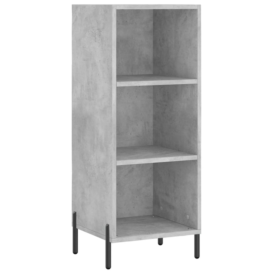 Hoge Kast 34,5X34X180 Cm Bewerkt Hout Betongrijs