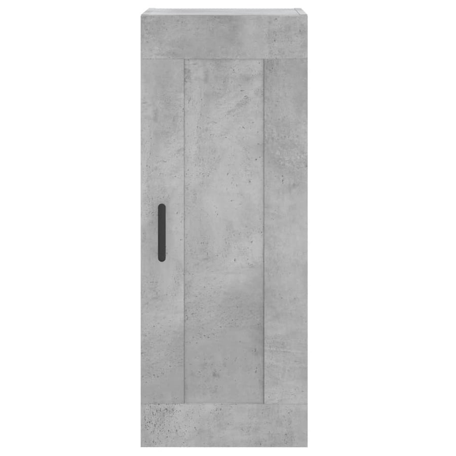 Hoge Kast 34,5X34X180 Cm Bewerkt Hout Betongrijs