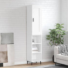Tall cabinet 34.5x34x180 cm distressed wood white