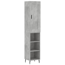 Hoge Kast 34,5X34X180 Cm Bewerkt Hout Betongrijs