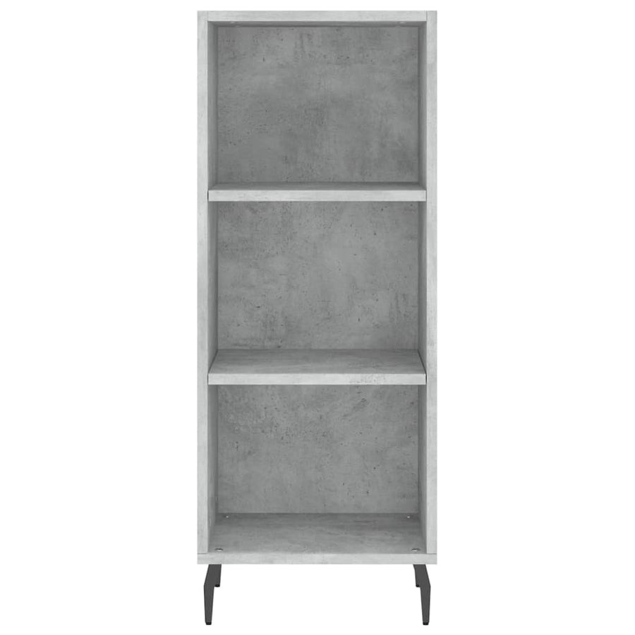 Hoge Kast 34,5X34X180 Cm Bewerkt Hout Betongrijs
