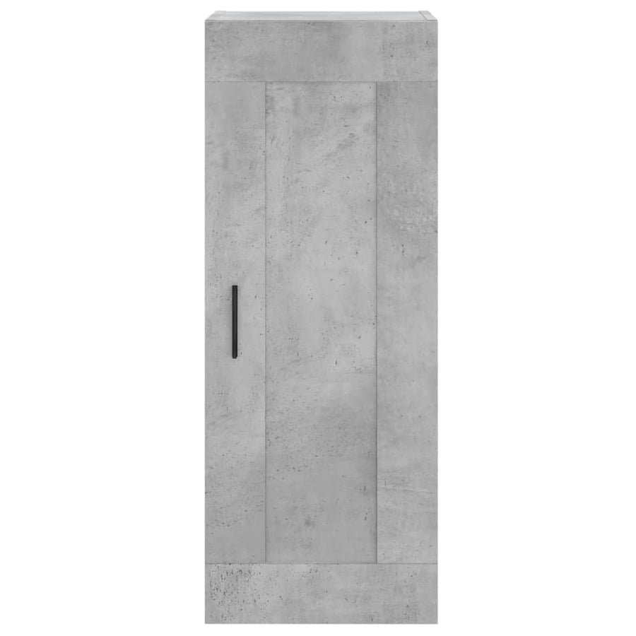 Hoge Kast 34,5X34X180 Cm Bewerkt Hout Betongrijs