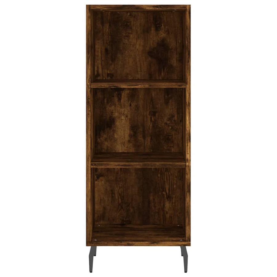 Hoge Kast 34,5X34X180 Cm Bewerkt Hout Kleurig Gerookt eiken