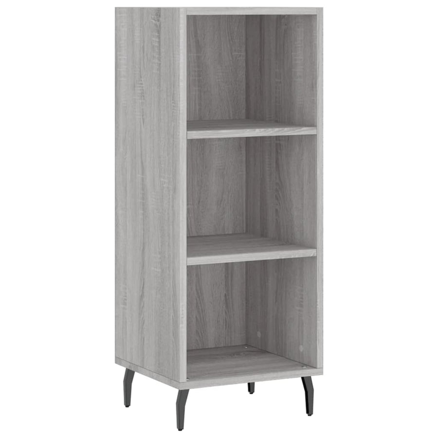 Hoge Kast 34,5X34X180 Cm Bewerkt Hout Grijs Sonoma Eikenkleurig