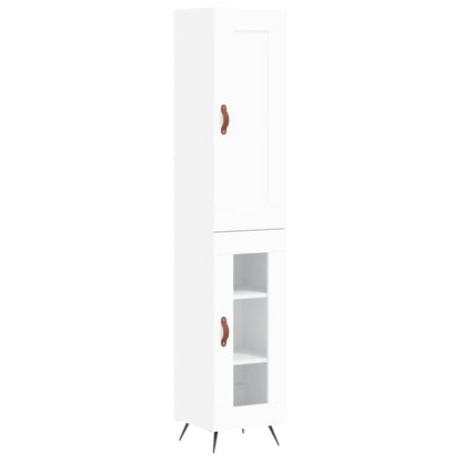 Hoge Kast 34,5X34X180 Cm Bewerkt Hout Wit