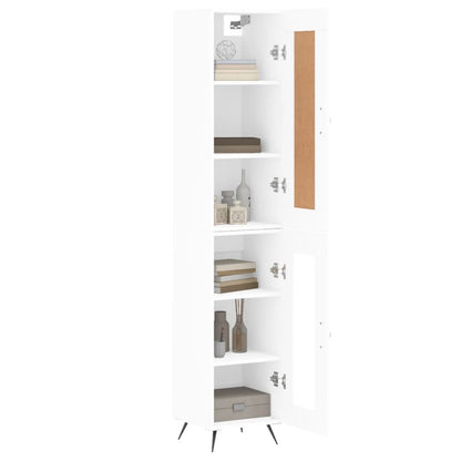 Hoge Kast 34,5X34X180 Cm Bewerkt Hout Wit