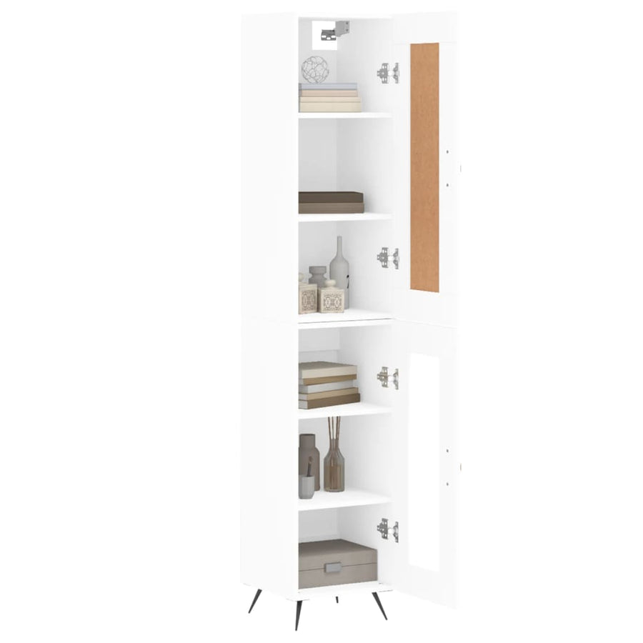 Hoge Kast 34,5X34X180 Cm Bewerkt Hout Wit