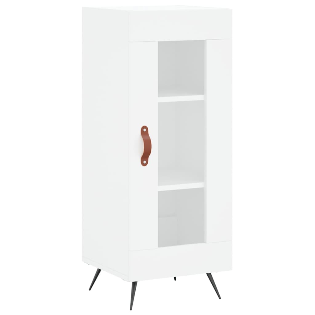 Hoge Kast 34,5X34X180 Cm Bewerkt Hout Wit
