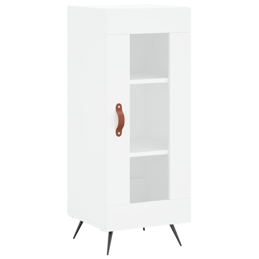 Hoge Kast 34,5X34X180 Cm Bewerkt Hout Wit
