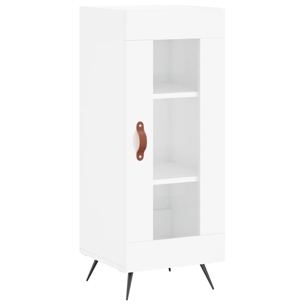 Hoge Kast 34,5X34X180 Cm Bewerkt Hout Hoogglans Wit