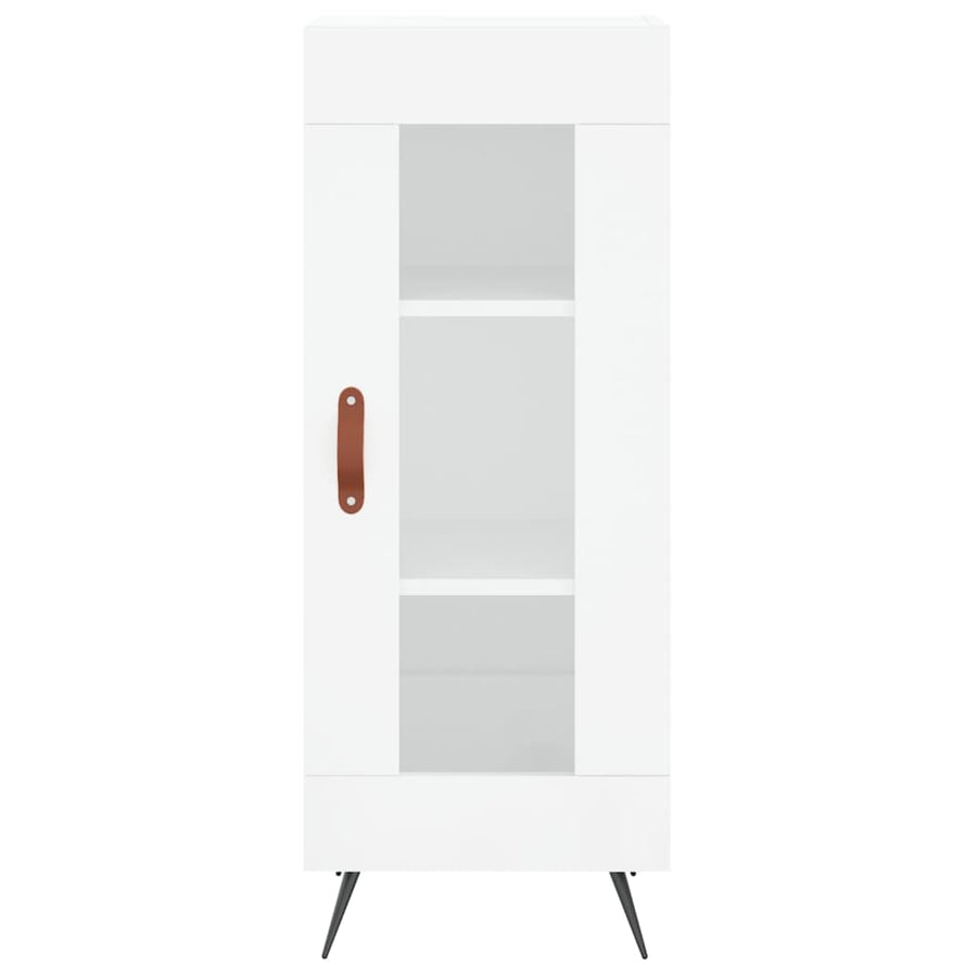Hoge Kast 34,5X34X180 Cm Bewerkt Hout Hoogglans Wit