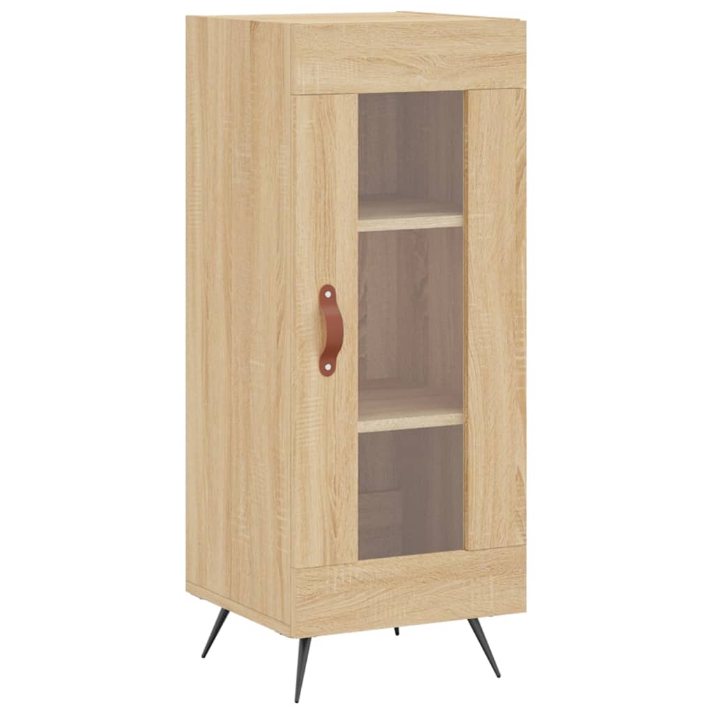 Hoge Kast 34,5X34X180 Cm Bewerkt Hout Kleurig Sonoma eiken